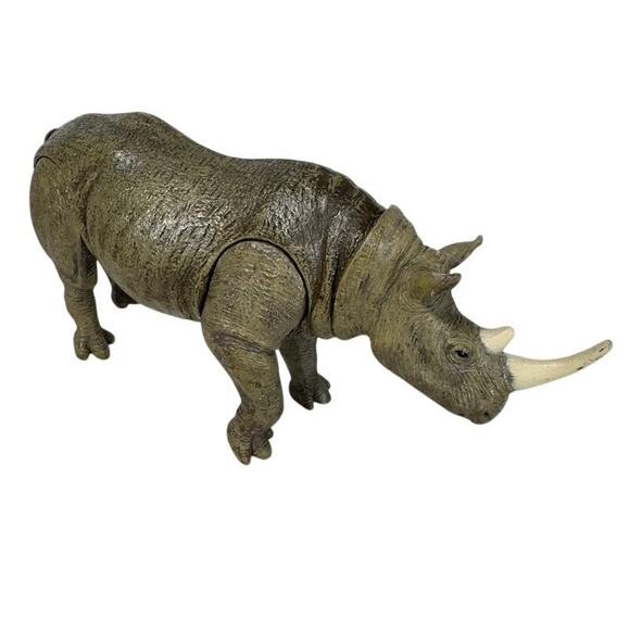 FUNSHOWCASE African Jungle Animals Toy Rhinoceros Figure Realistic Miniature - Picture 1 of 5